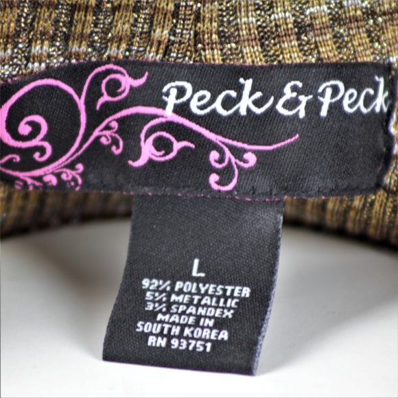 Peck & Peck Brown Baggy Cowl Neck Blouse - Picture 5 of 5